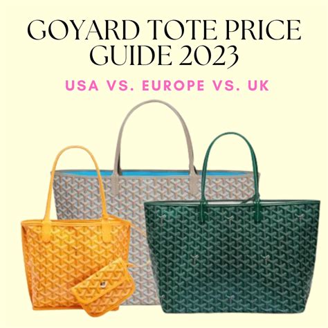 how much is a goyard purse|goyard tote price guide.